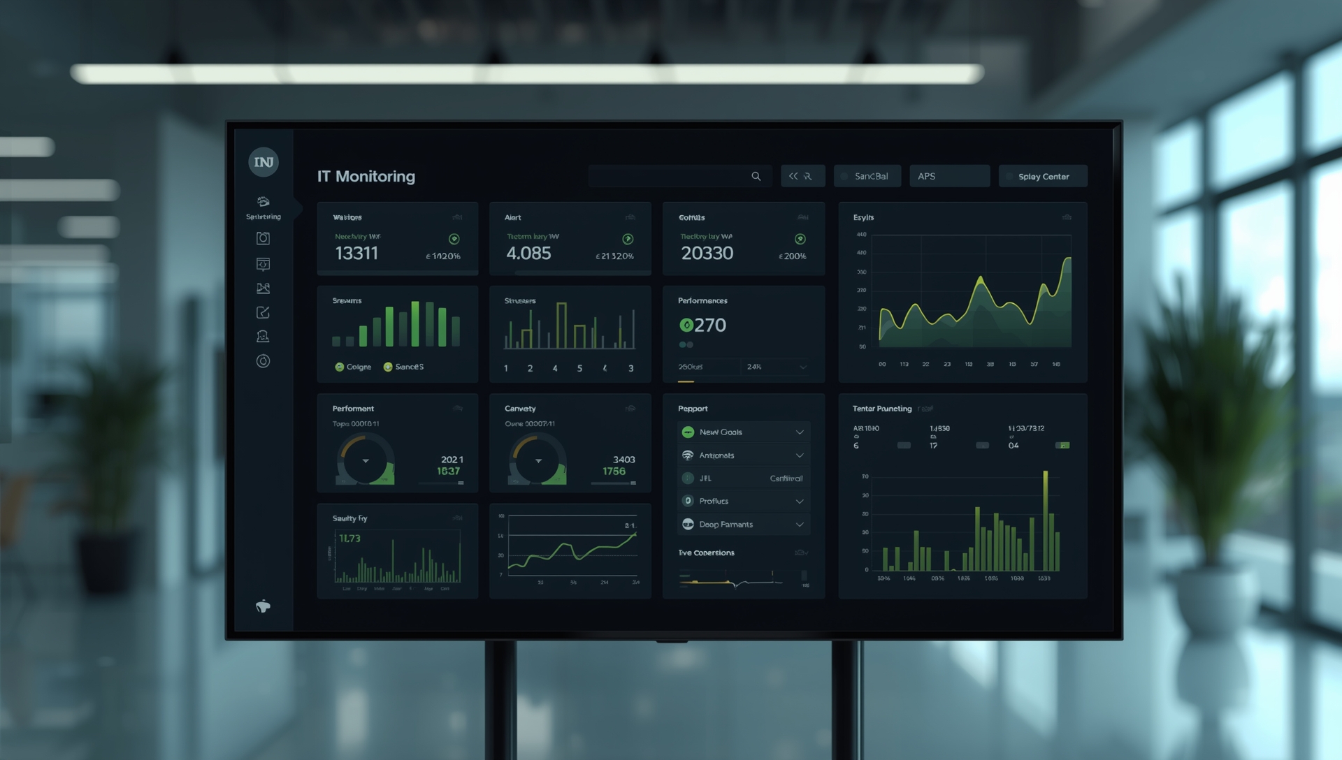 Proactive IT monitoring dashboard showing real-time system health